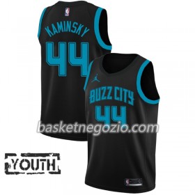 Canotte Bambino Charlotte Hornets Frank Kaminsky 44 2018-19 Jordan Brand City Edition Nero Swingman